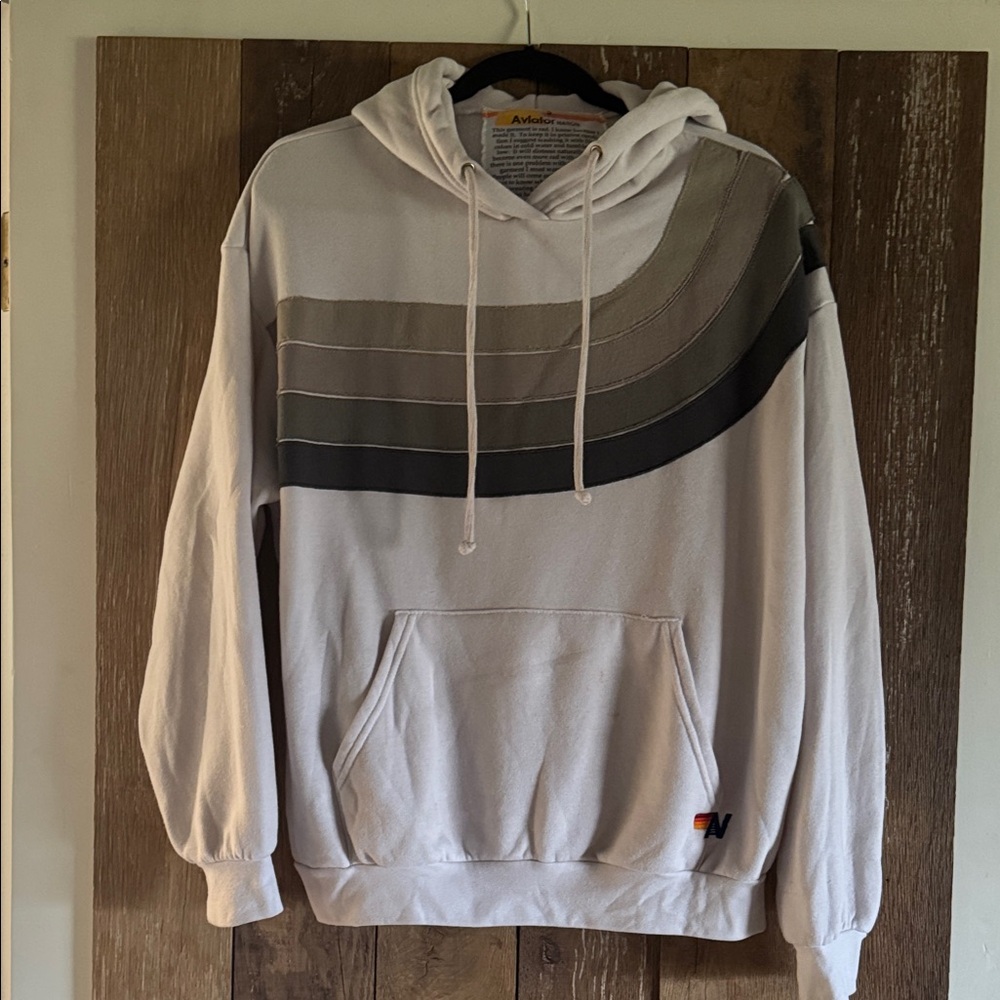 Aviator Nation Gray and White HoodieNew Aviator Nation Unisex very comfy soft